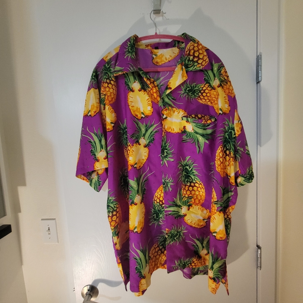 Vibrant Pineapple Print Shirt
